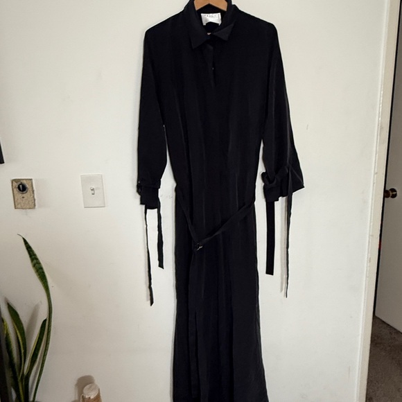 The Meg Black Bloaker Silky Belted Long Sleeve Jumpsuit - NWT - Picture 9 of 15